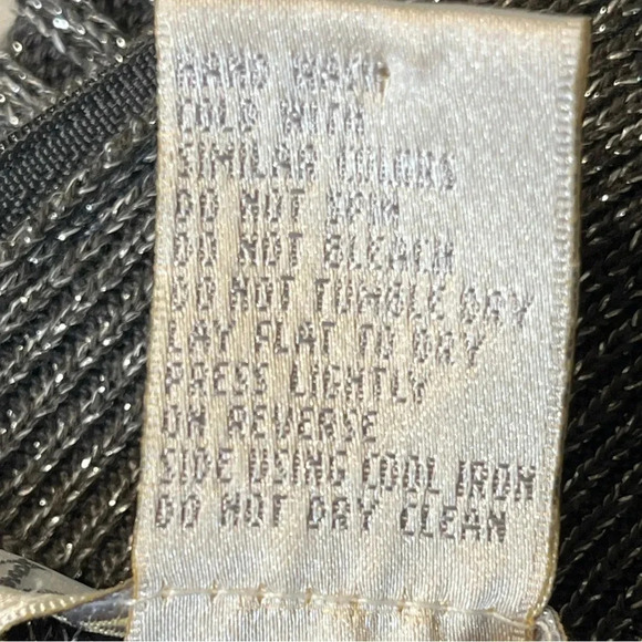 Maggie Barnes Women Gray Silver beads rib knit sweater. Gray/silver size 1X used - Picture 15 of 16